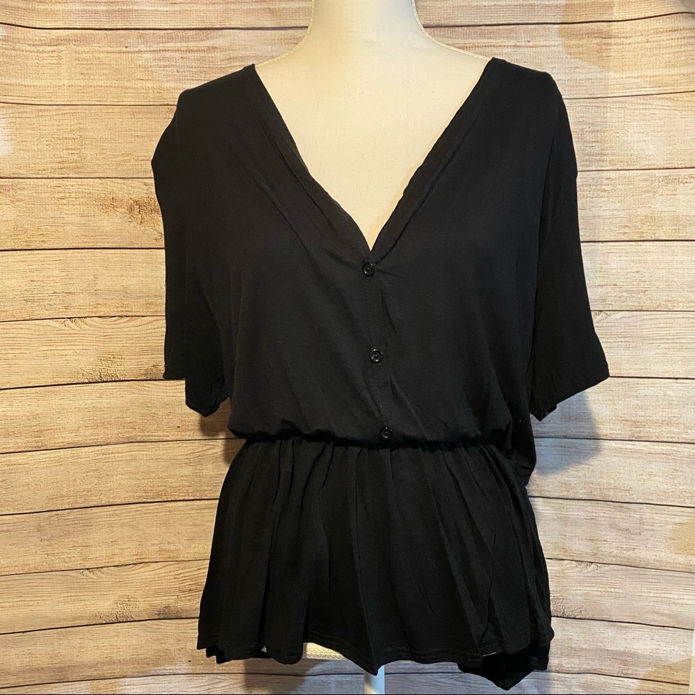 Casual Peplum Too with Button Detailing
